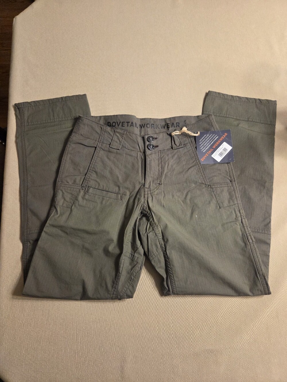NWT Dovetail Workwear Day Construct Pants Olive Green Ripstop Womens 4x30